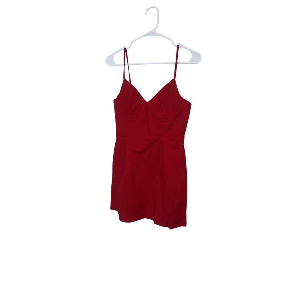 NWT Princess Polly Novella Mini Dress Womens 6 Red Sweetheart Bodycon Satin
